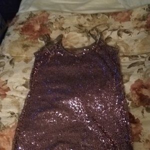 Pink sequinned slip